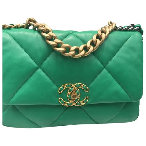 chanel 19 bag green|chanel 19 bag small.